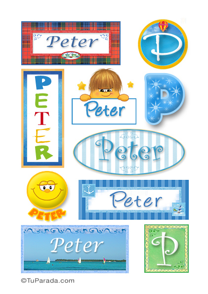 Tarjeta - Peter - Para stickers