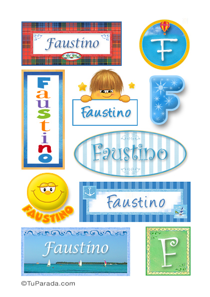 Faustino, nombre para stickers