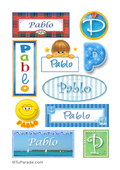 Pablo, nombre para stickers