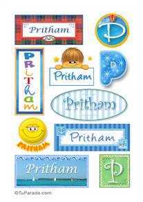 Pritham, nombre para stickers