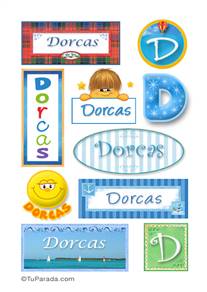Dorcas, nombre para stickers