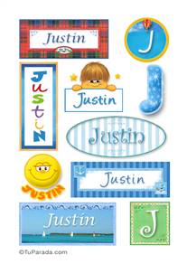 Justin, nombre para stickers