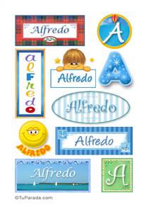Alfredo, nombre para stickers