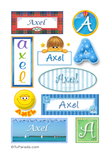 Axel, nombre para stickers