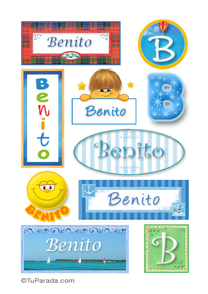 Benito, nombre para stickers