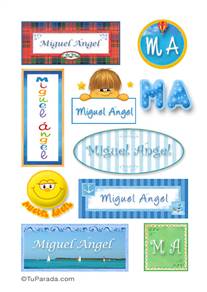 Miguel Ángel, nombres para stickers