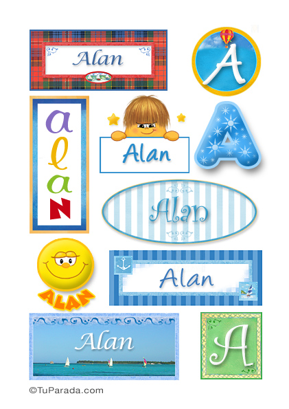 Alan, nombre para stickers