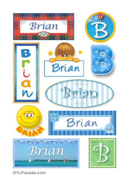 Brian, nombre para stickers