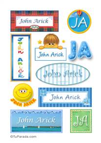 John Arick, nombres para stickers
