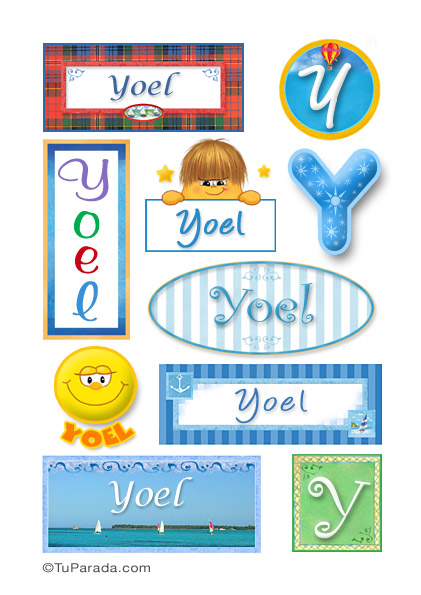 Yoel, nombre para stickers