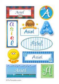 Asiel, nombre para stickers