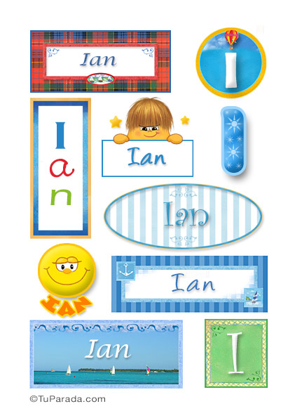 Ian, nombre para stickers