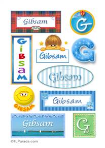 Gibsam, nombre para stickers