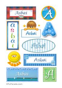 Asbai, nombre para stickers