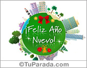 Feliz año, tarjeta expandible