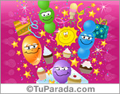 Tarjeta expandible: Cumpleaños con globos