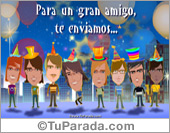 Tarjeta de grupo con baile