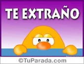 Te extraño.