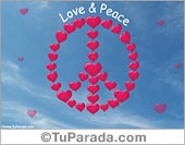 Tarjeta Love and Peace