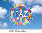 Tarjeta de Paz con flores