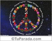Tarjeta Símbolo de la paz de Navidad