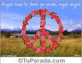 Símbolo de la paz con rosas