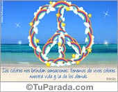 Paz con arco iris