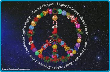 Peace Symbol for Christmas - egreeting