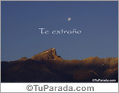 Te extraño con foto de montaña
