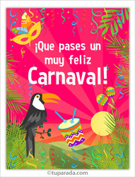 Tarjeta de Feliz Carnaval
