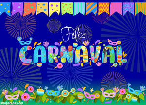 Tarjeta de Carnaval colorida