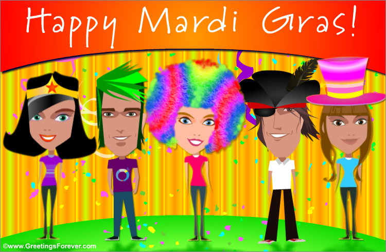 Happy Mardi Gras ecard