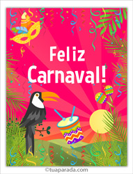 Cartão de Carnaval festivo