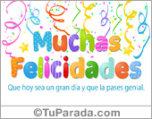 Tarjeta de felicidades con adornos