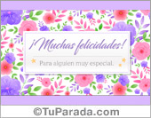 Tarjeta de felicidades para alguien especial