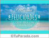 Tarjeta de felicidades en un gran día