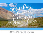 Tarjeta de felicidades y abrazo