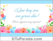 Tarjeta de feliz día decorada con flores