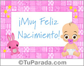 Tarjeta para nacimiento de beba