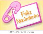 Tarjeta de nacimiento de nena