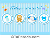 Tarjeta celeste suave para bebé