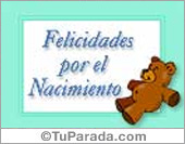 Felicidades por el nacimiento