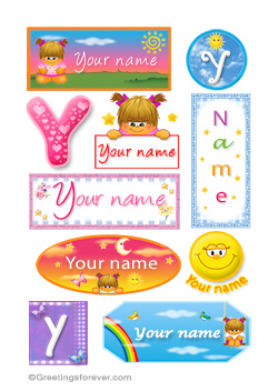 Names in stickers