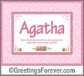 Meaning of Agatha to print or send