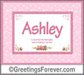 Meaning of Ashley to print or send