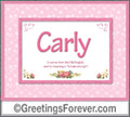Meaning of Carly to print or send