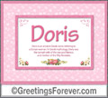 Meaning of Doris to print or send