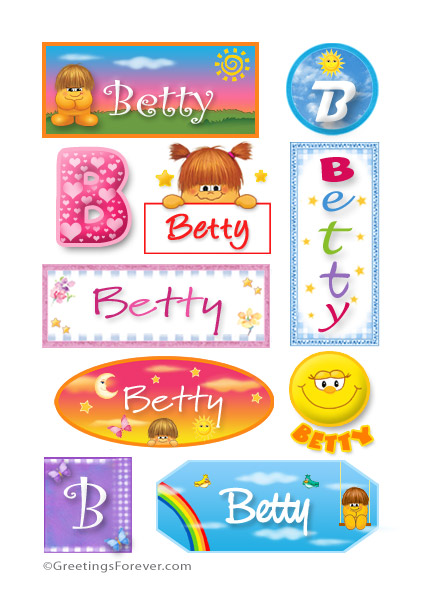 Betty in stickers