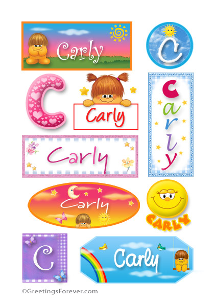 Carly in stickers