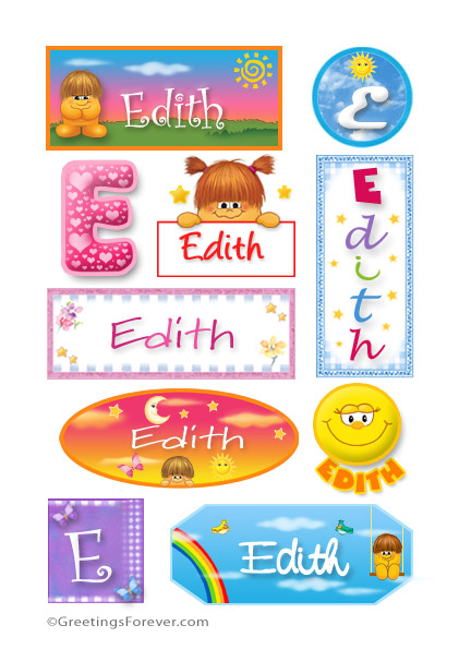 Edith in stickers